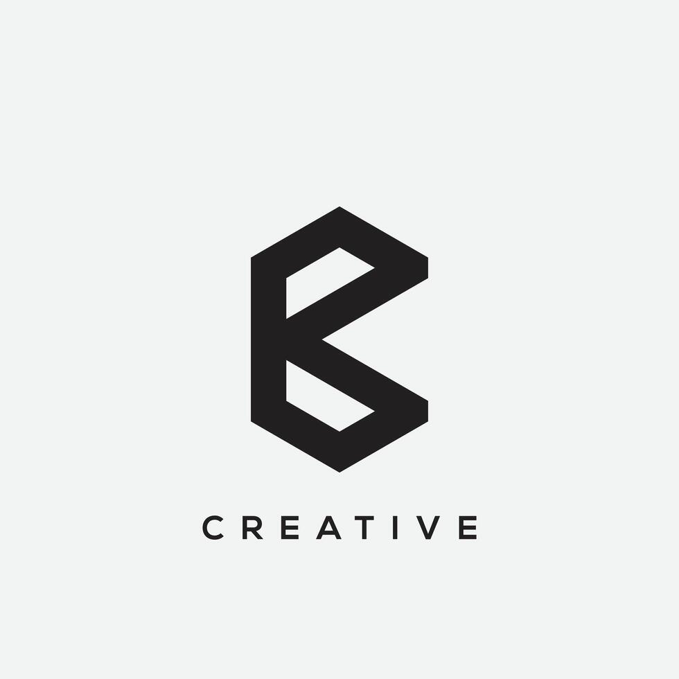 Abstract B logo design, Initial B letter logotype. vector