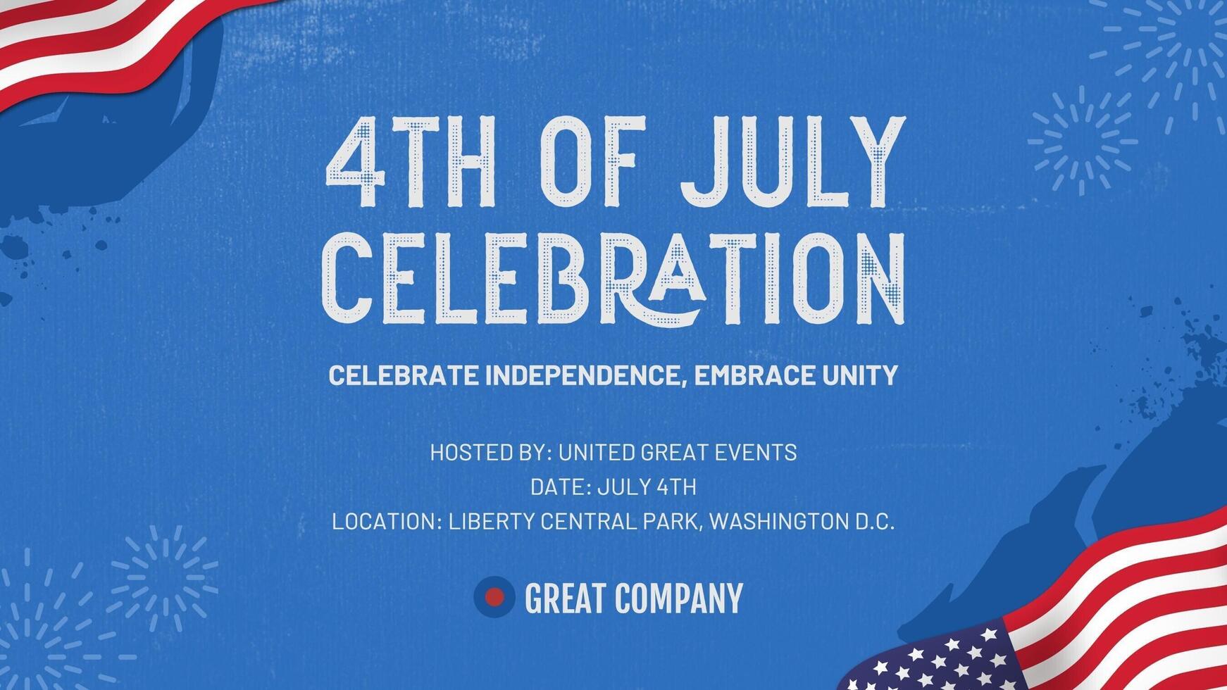 4th of July Celebration Presentation template