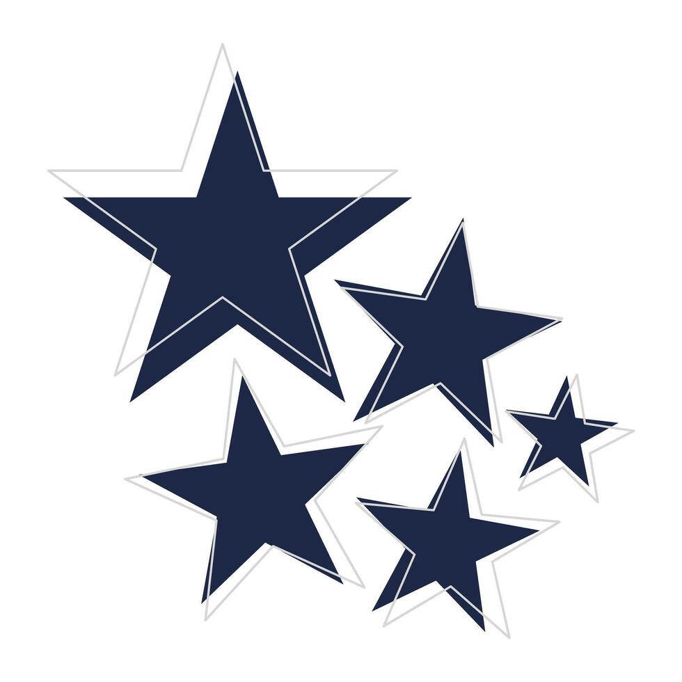 Star shape geometric line vector