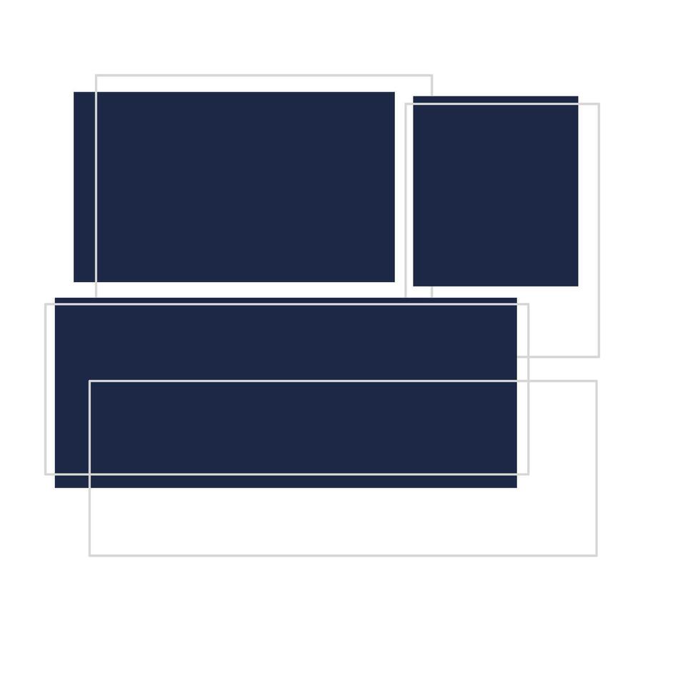 Rectangle shape geometric line vector