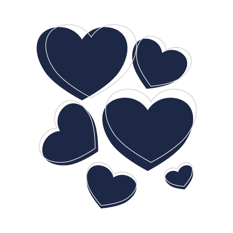 Love shape geometric line vector