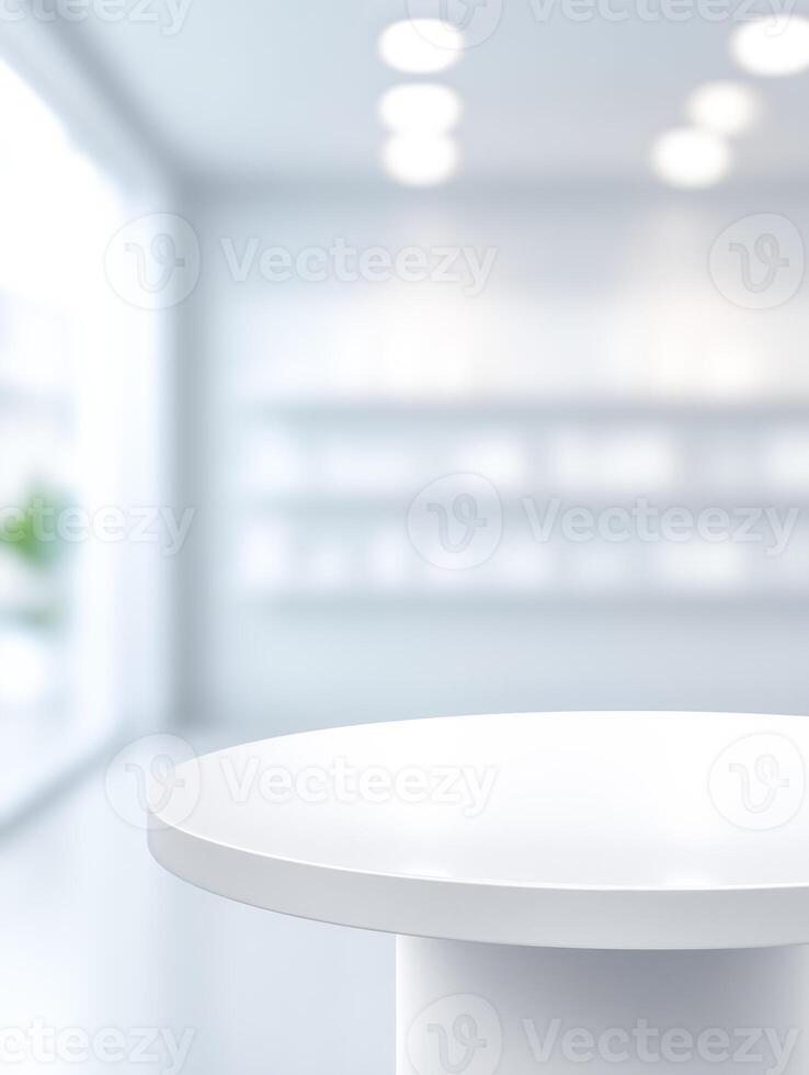 Elevated Platform, A minimalist platform, perfect for showcasing products in a clean, modern setting photo
