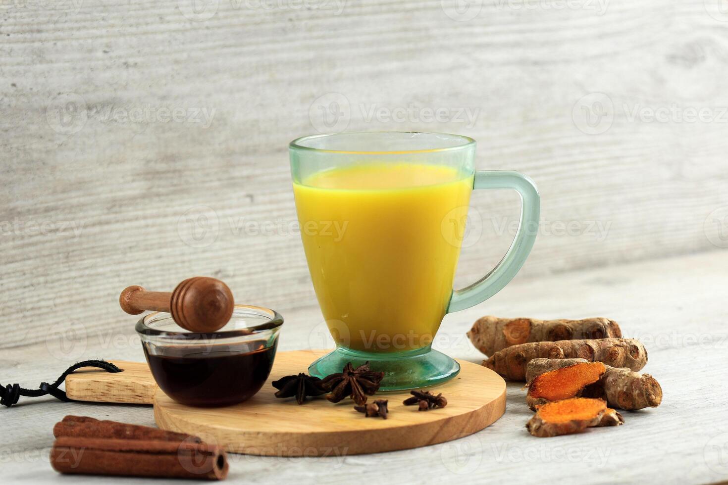 Jamu Kunyit Asam, Healthy Drink from Turmeric and Lime. photo
