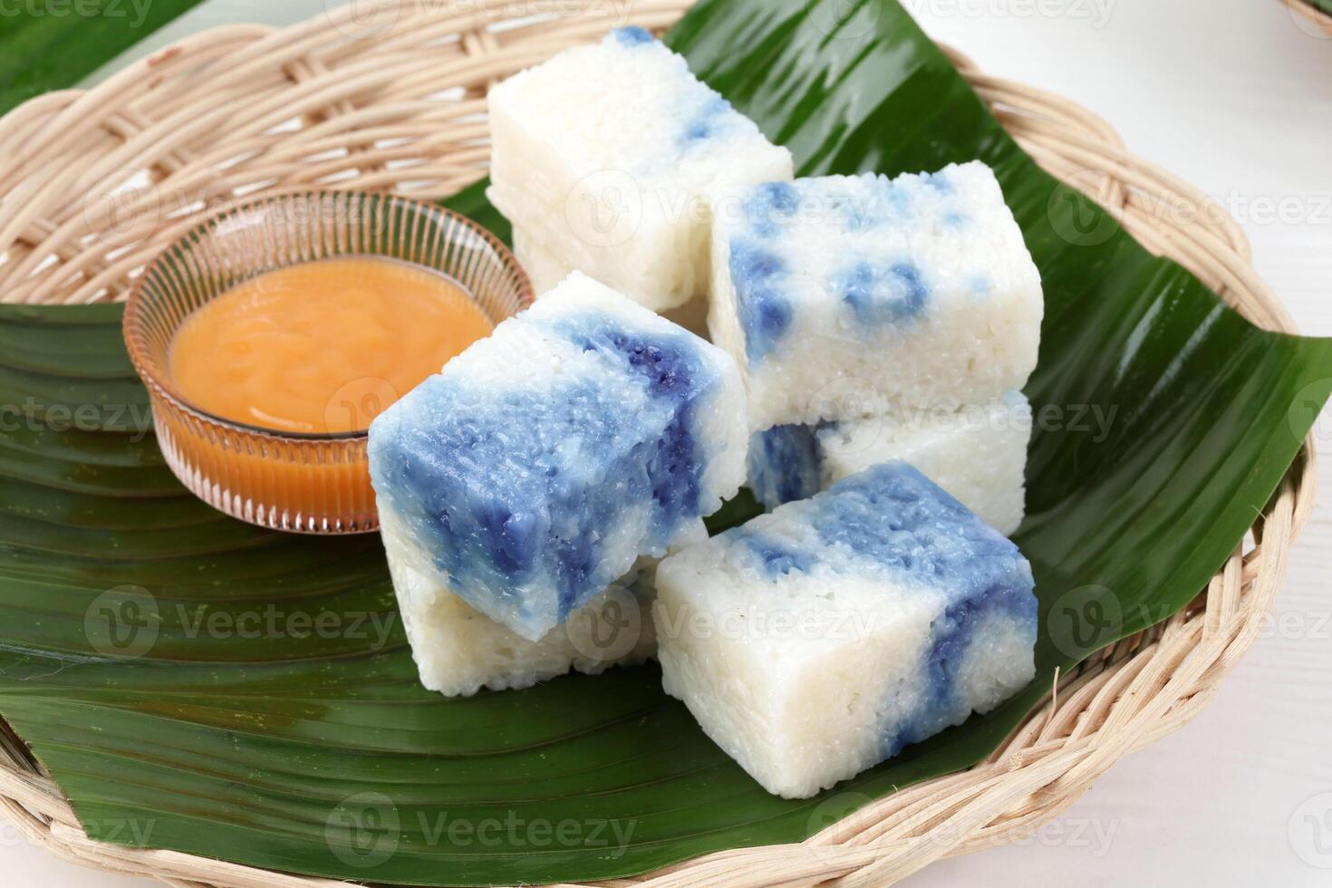Pulut Ketan Srikaya or Kue Pulut Tai Tai. photo