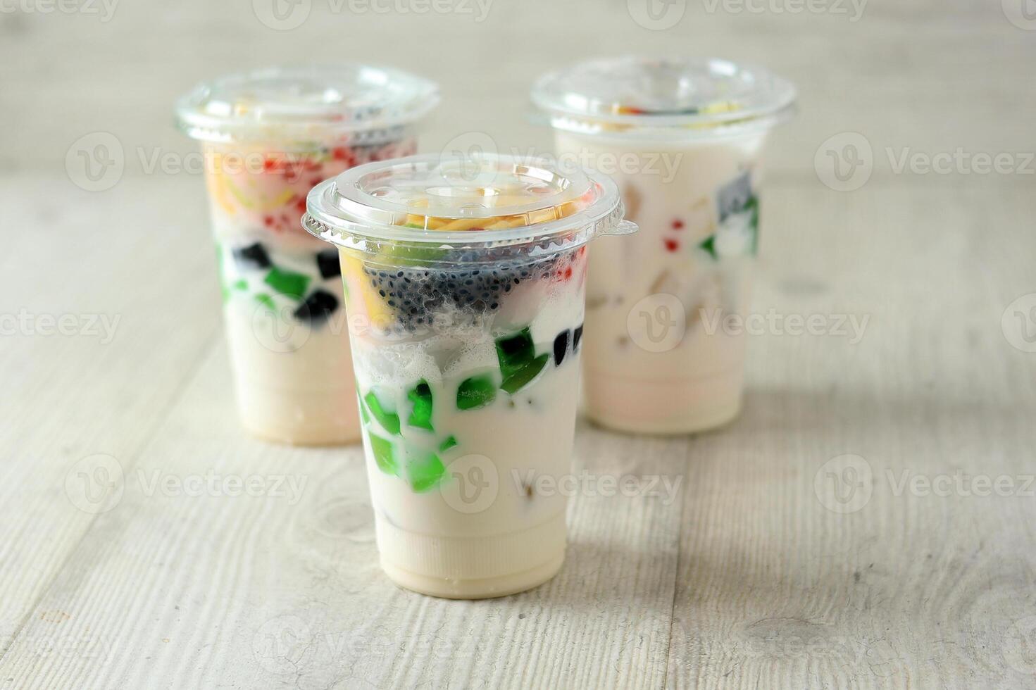 Es Teller Sultan in Plastic Cup, Indonesian Traditional Mix Fruit EXO photo