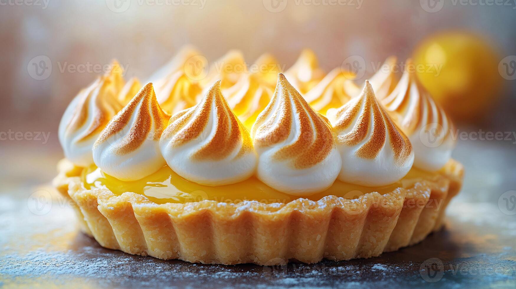 Beautifully crafted Lemon Meringue Tart with smooth lemon curd and crisp shell photo