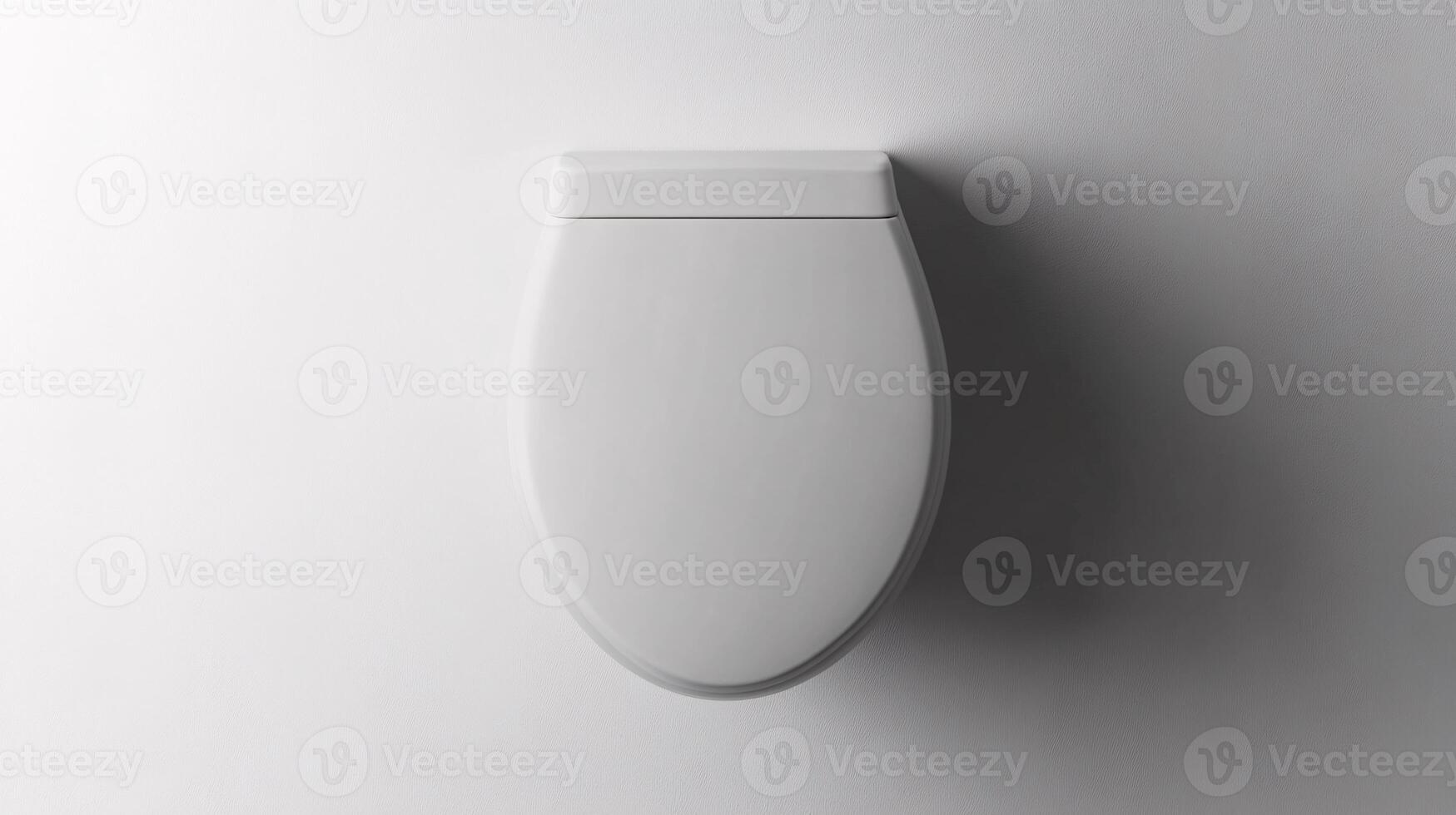 Elegant Top View of a White Toilet Isolated on a Crisp White Background photo