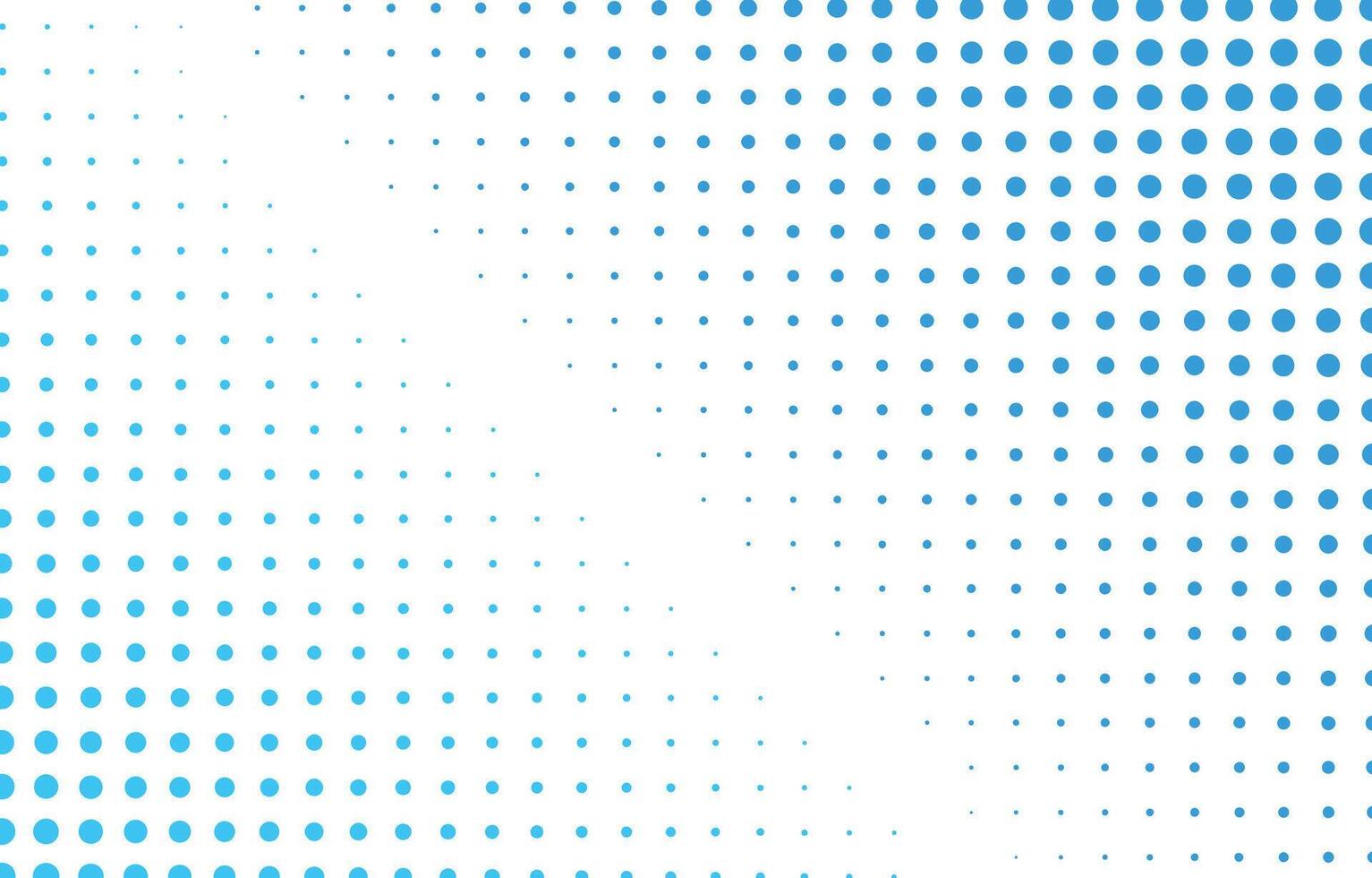 Halftone with blue dots isolated on white background. Pop art pattern. Round halftone dots of different sizes. vector