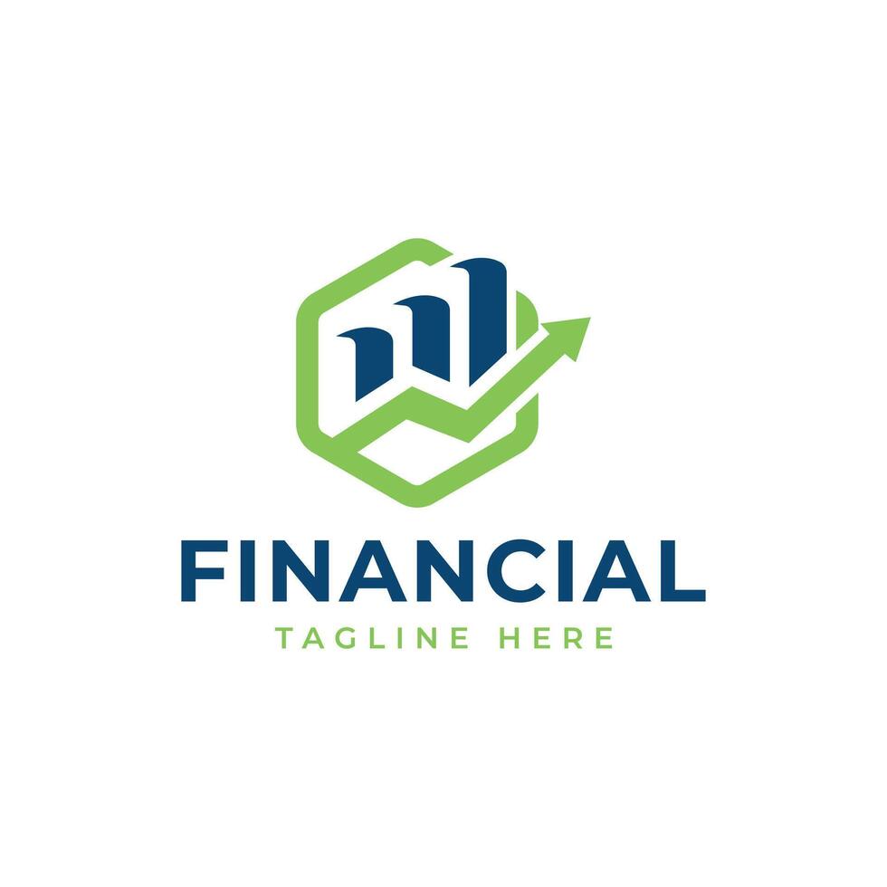 finance business accounting logo design financial marketing graph arrow growth vector