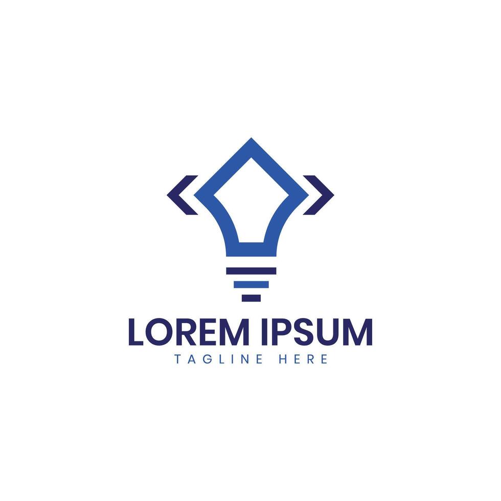 Creative coder programming logo design idea bulb code for developer CSE programmer vector