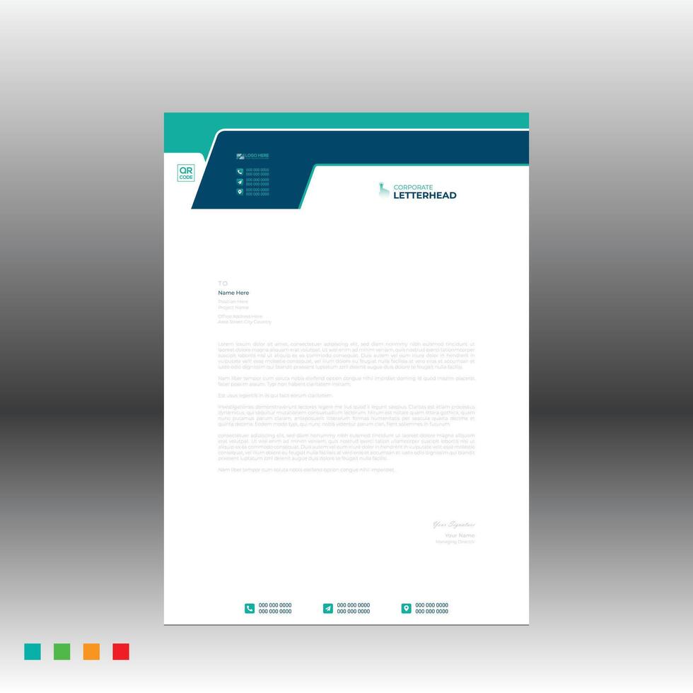 letterhead for any company use vector