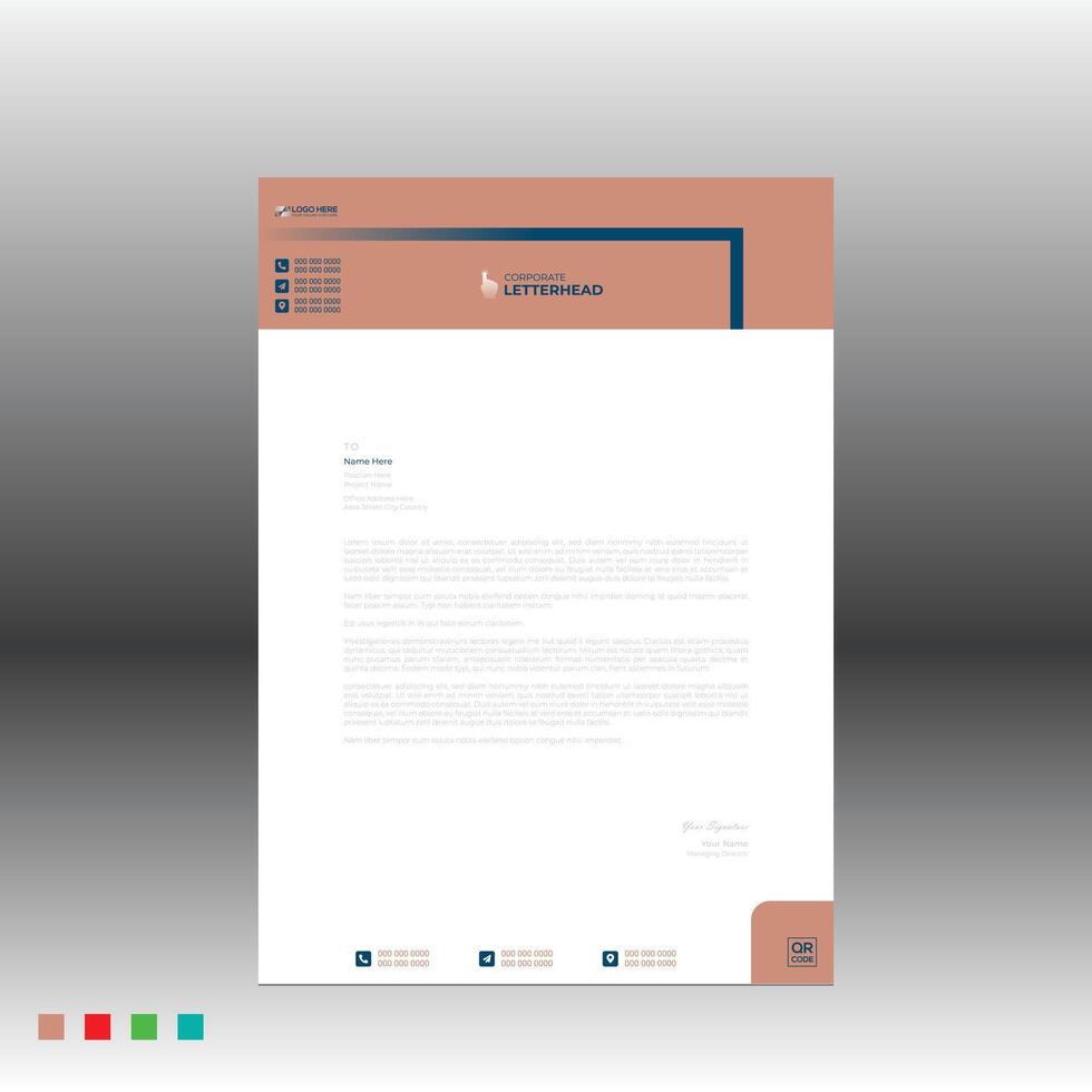 letterhead creation for any best company use vector