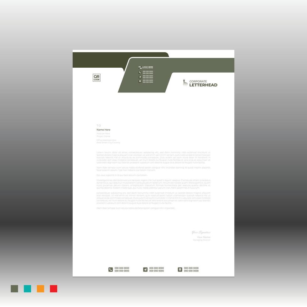simple letterhead for any best company vector