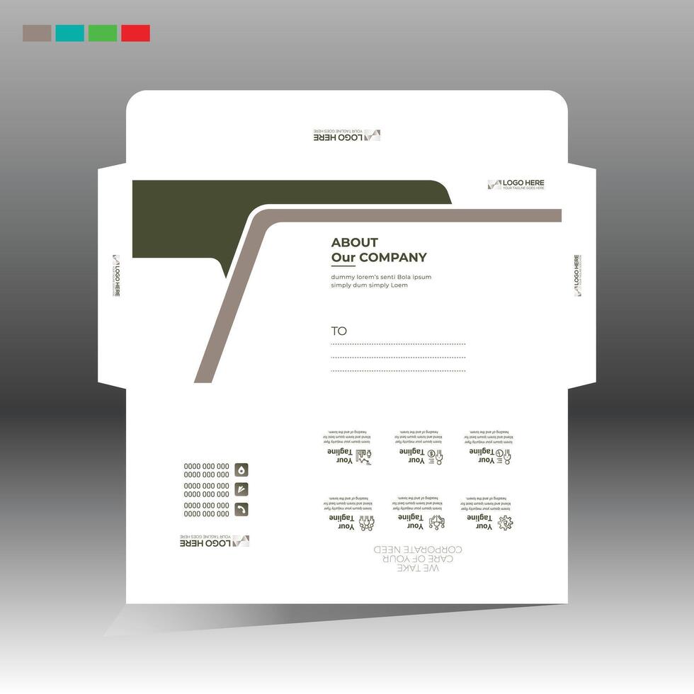 enough to elevate the image of any esteemed enterprise. Set your correspondence apart and encapsulate your brand identity with these beautifully curated, vibrantly hued envelope designs vector