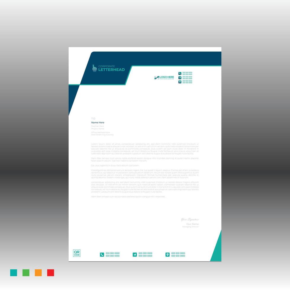 simple letterhead for any best use vector