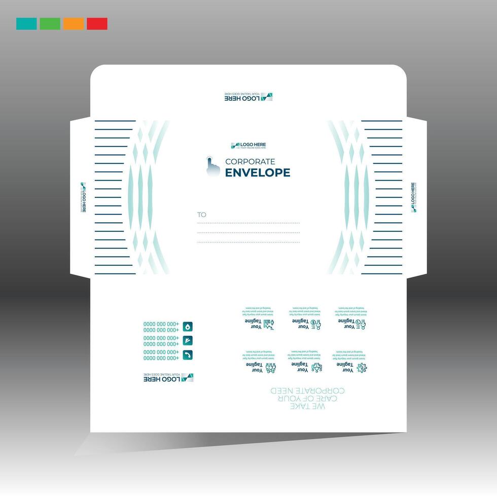 simple envelope for corporate and any use vector
