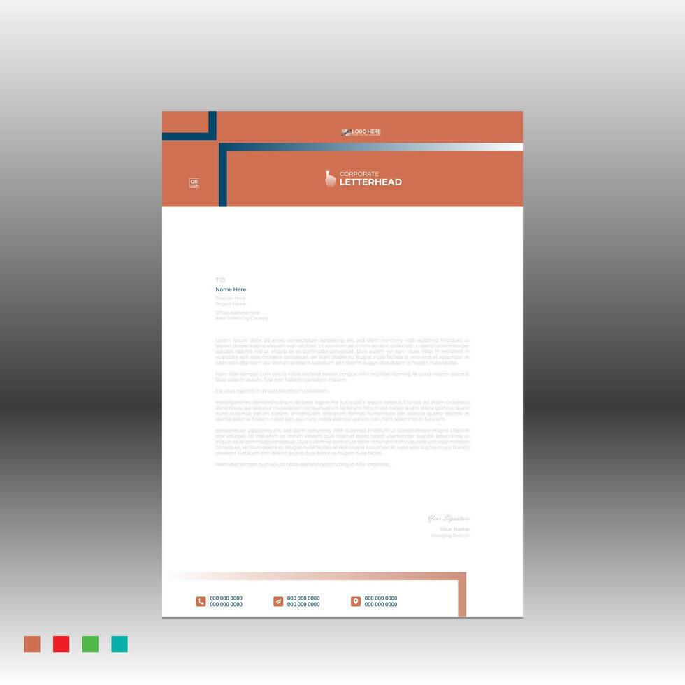 letterhead for best company use vector