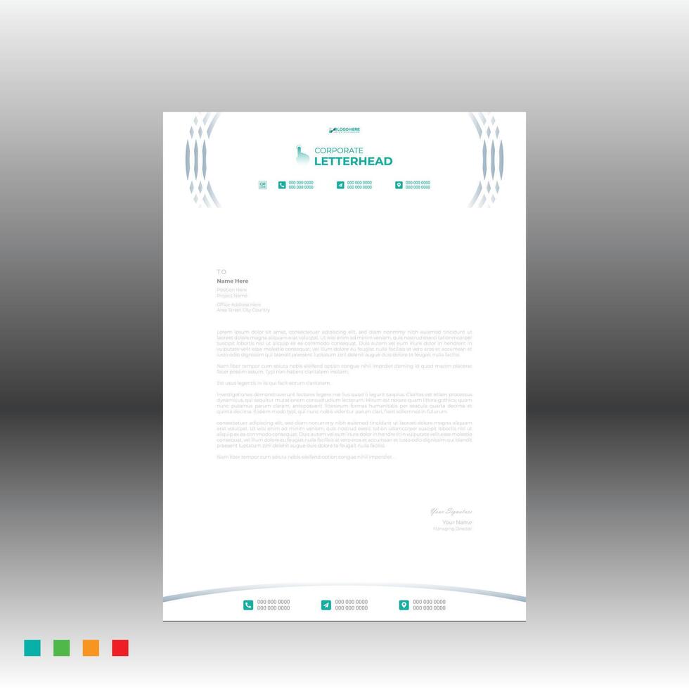 simple letterhead for any best company use vector