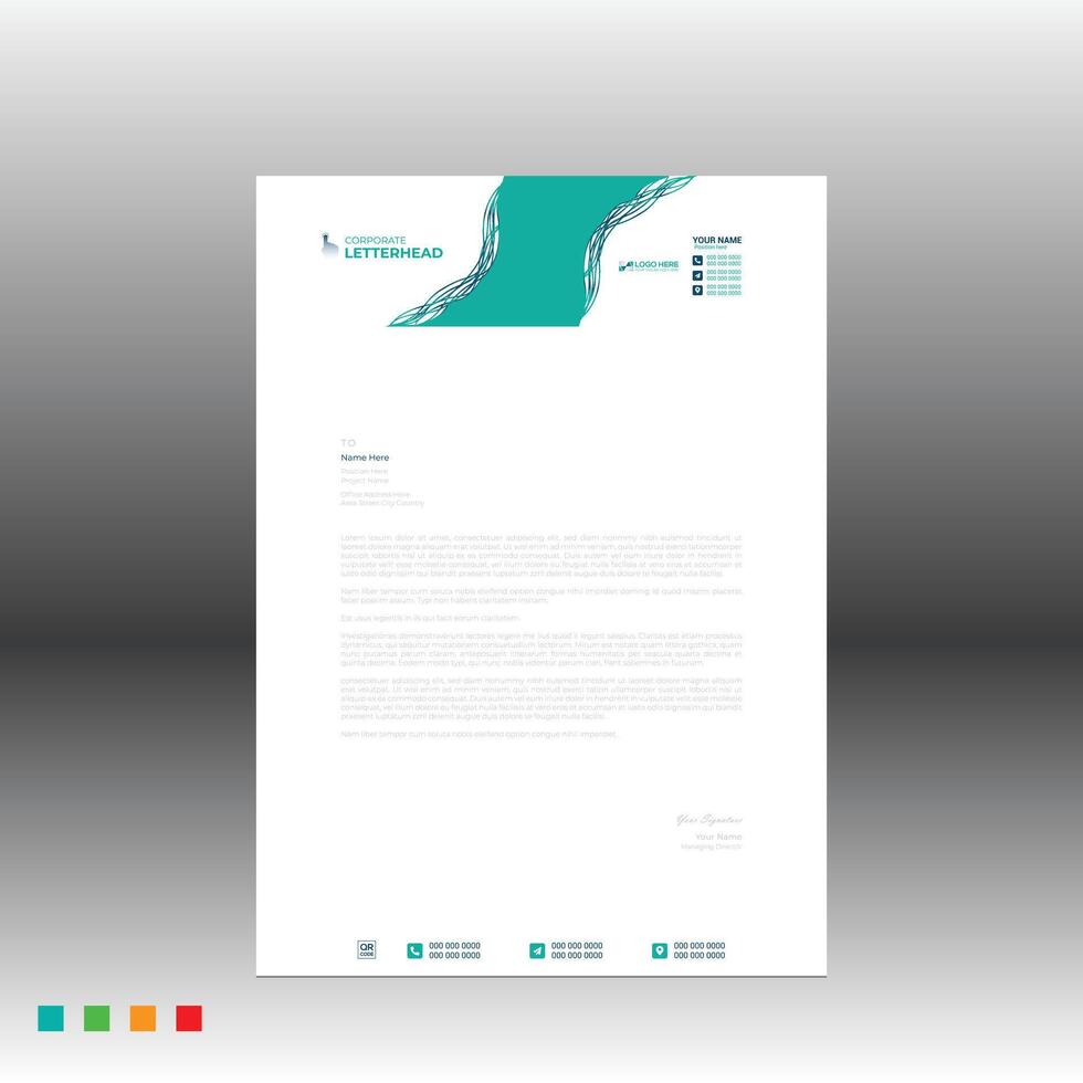 letterhead for any company need vector