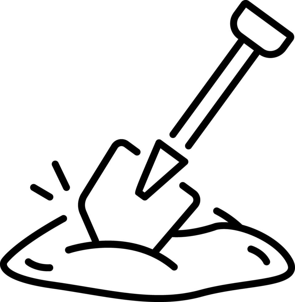 A line style icon of shovel vector