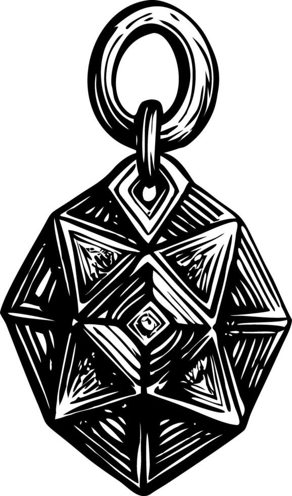 A vintage style illustration depicting geometric earring vector