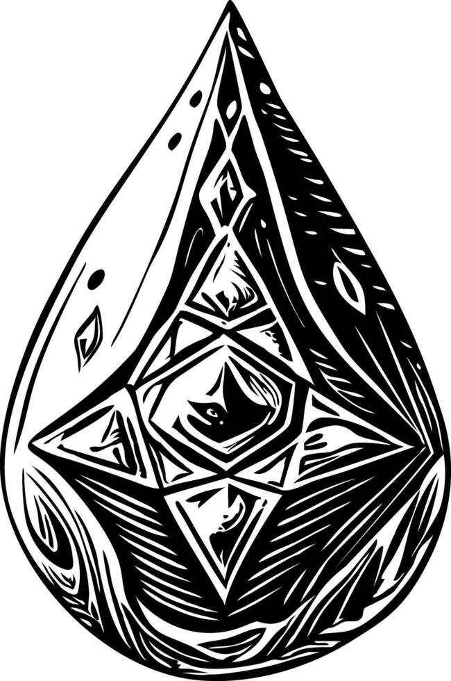 A vintage style illustration of precious emerald vector