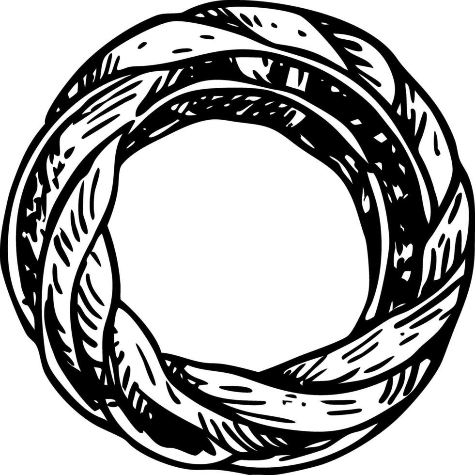 A vintage style illustration of an elegant ring vector