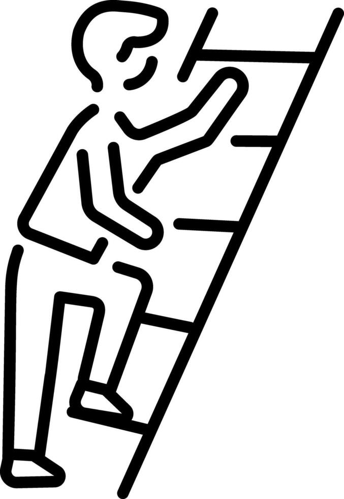 An outline style icon of ladder vector
