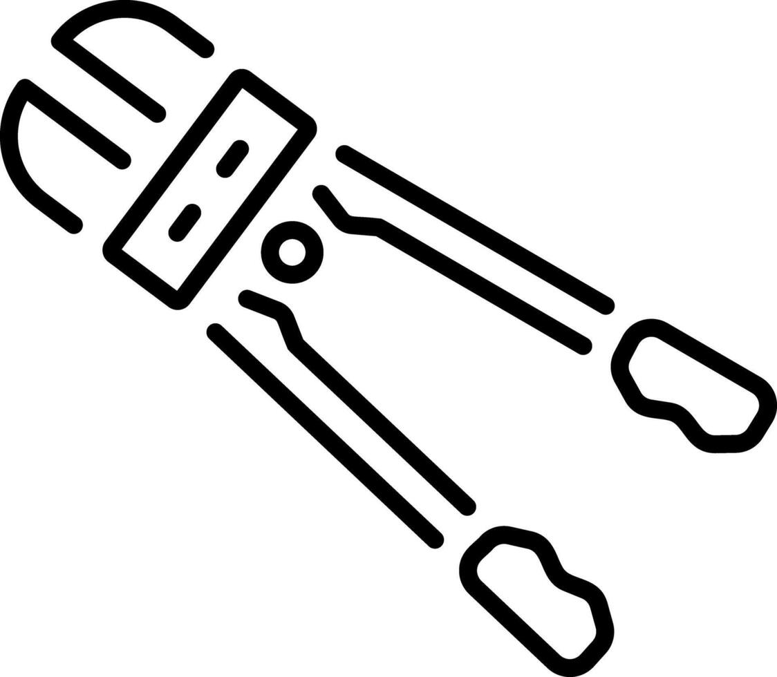 An outline style icon of bolt cutter vector