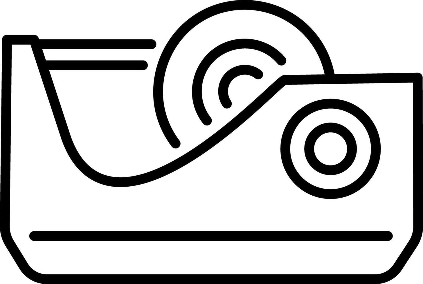 A linear style icon of tape dispenser vector