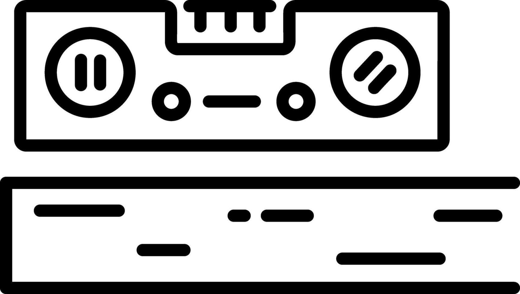 A linear style icon of spirit level vector