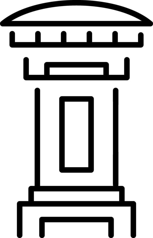 A line style icon of post box vector