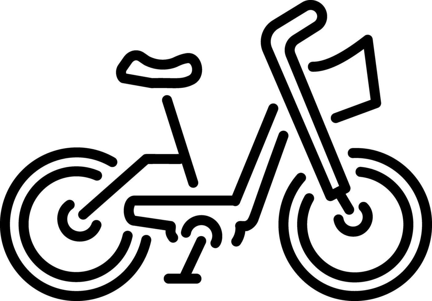 A line style icon of boris bike vector