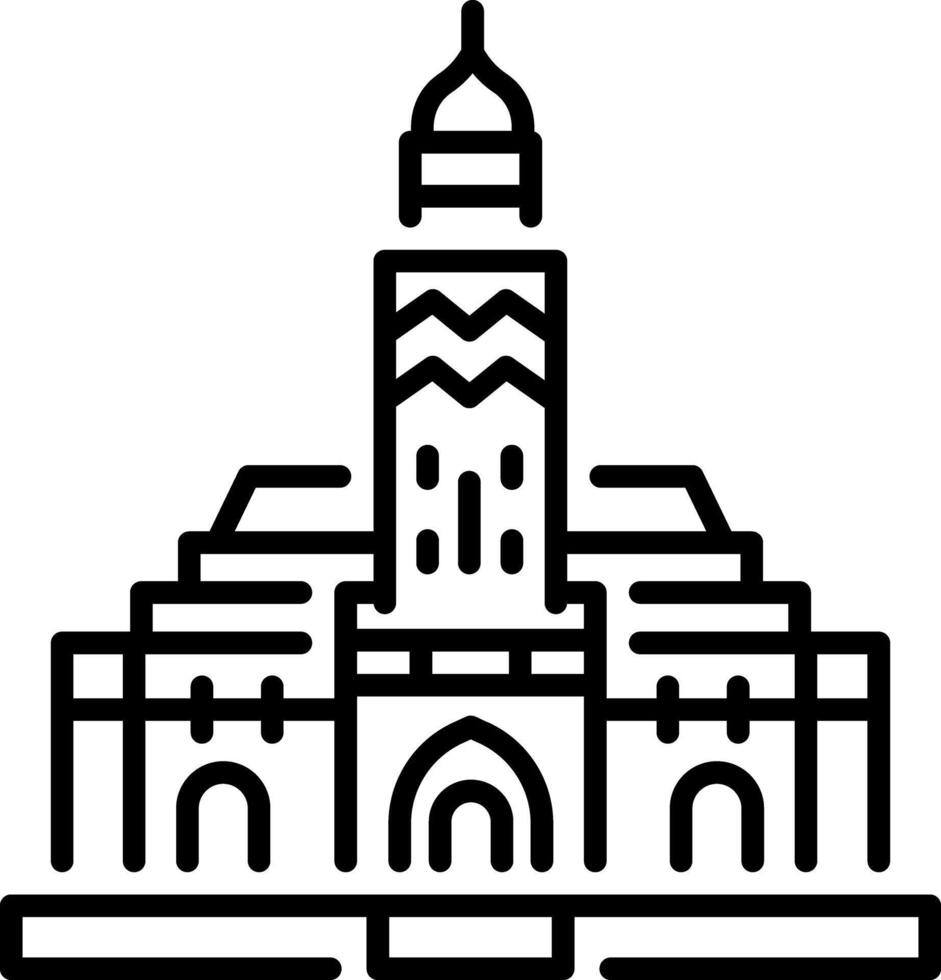 A line style icon of hassan mosque vector