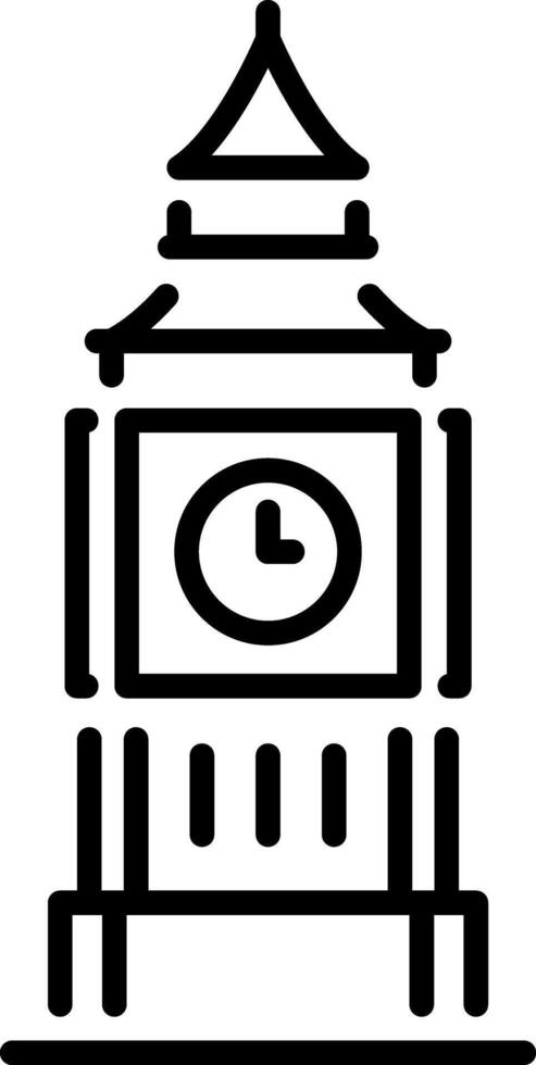 A line style icon of big ben vector