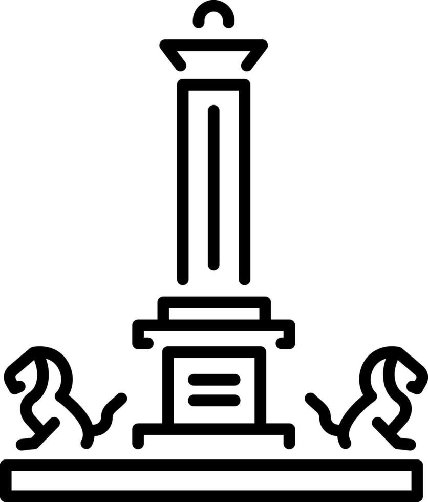 A line style icon showing trafalgar square landmark vector
