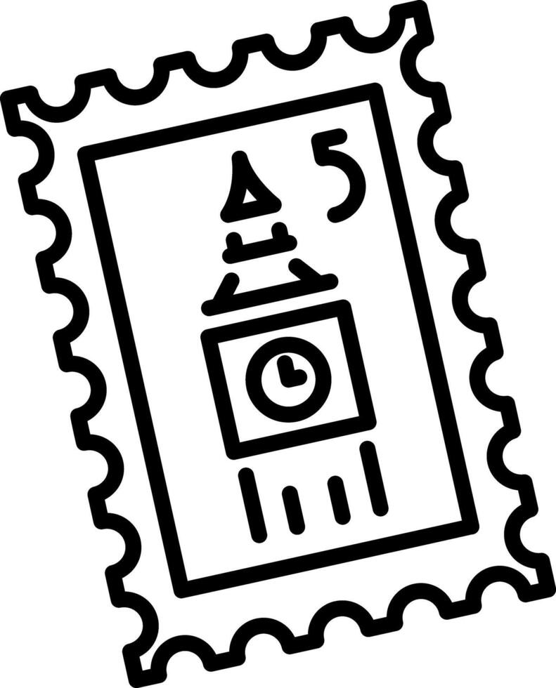 A linear style icon of london stamp vector