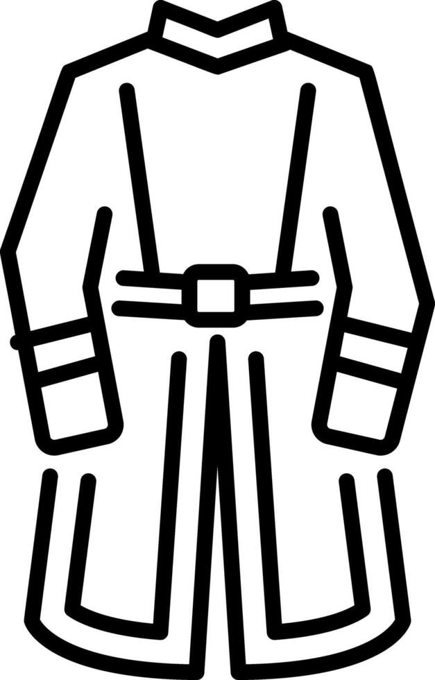 A line style icon showing traditional dress outfit vector