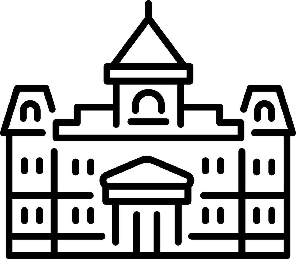 An outline style icon of historical building vector