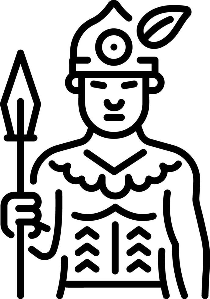 A line style icon of zealand culture vector