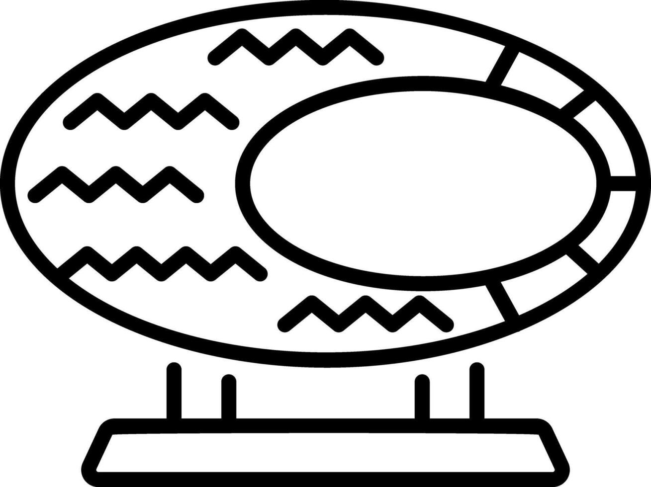 An outline style icon of future museum building vector