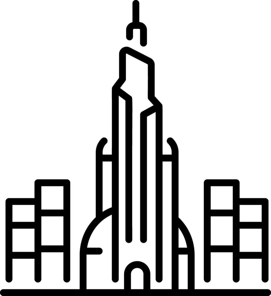 A line style icon of burj khalifa vector