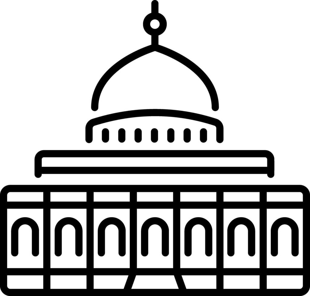 A line style icon of dome vector