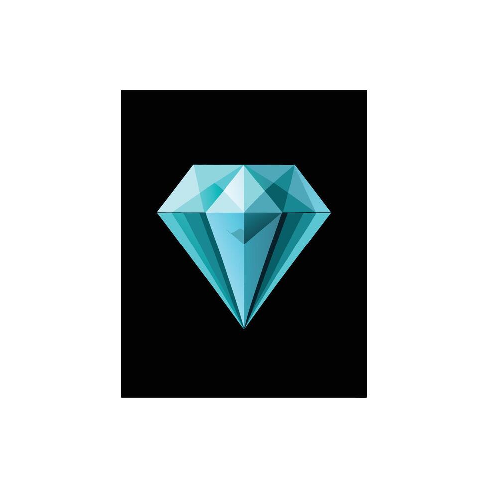 Shimmering Diamond with Light Effects vector