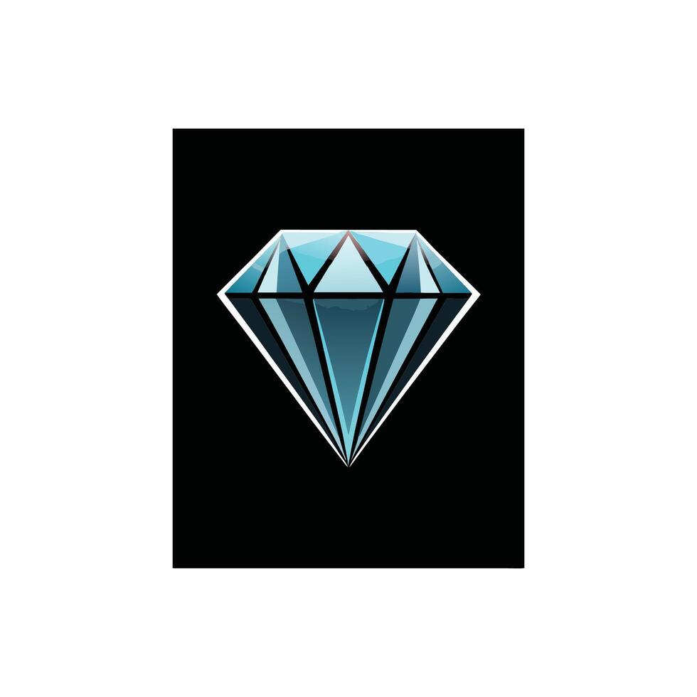 Minimalist Diamond Outline Illustration vector