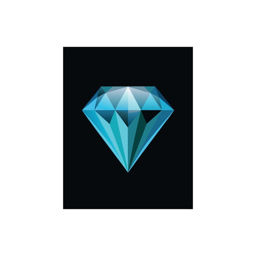 Blue Diamond Sparkle Illustration Design vector