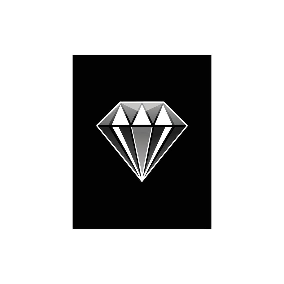 Brilliant Cut Diamond Illustration Design vector