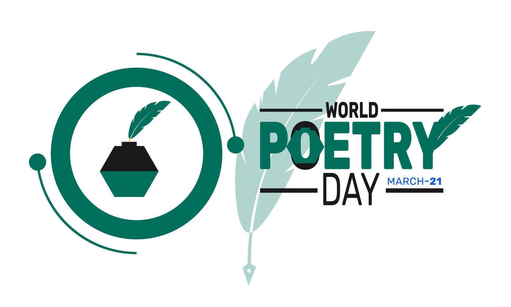 The Art of Words on World Poetry Day vector
