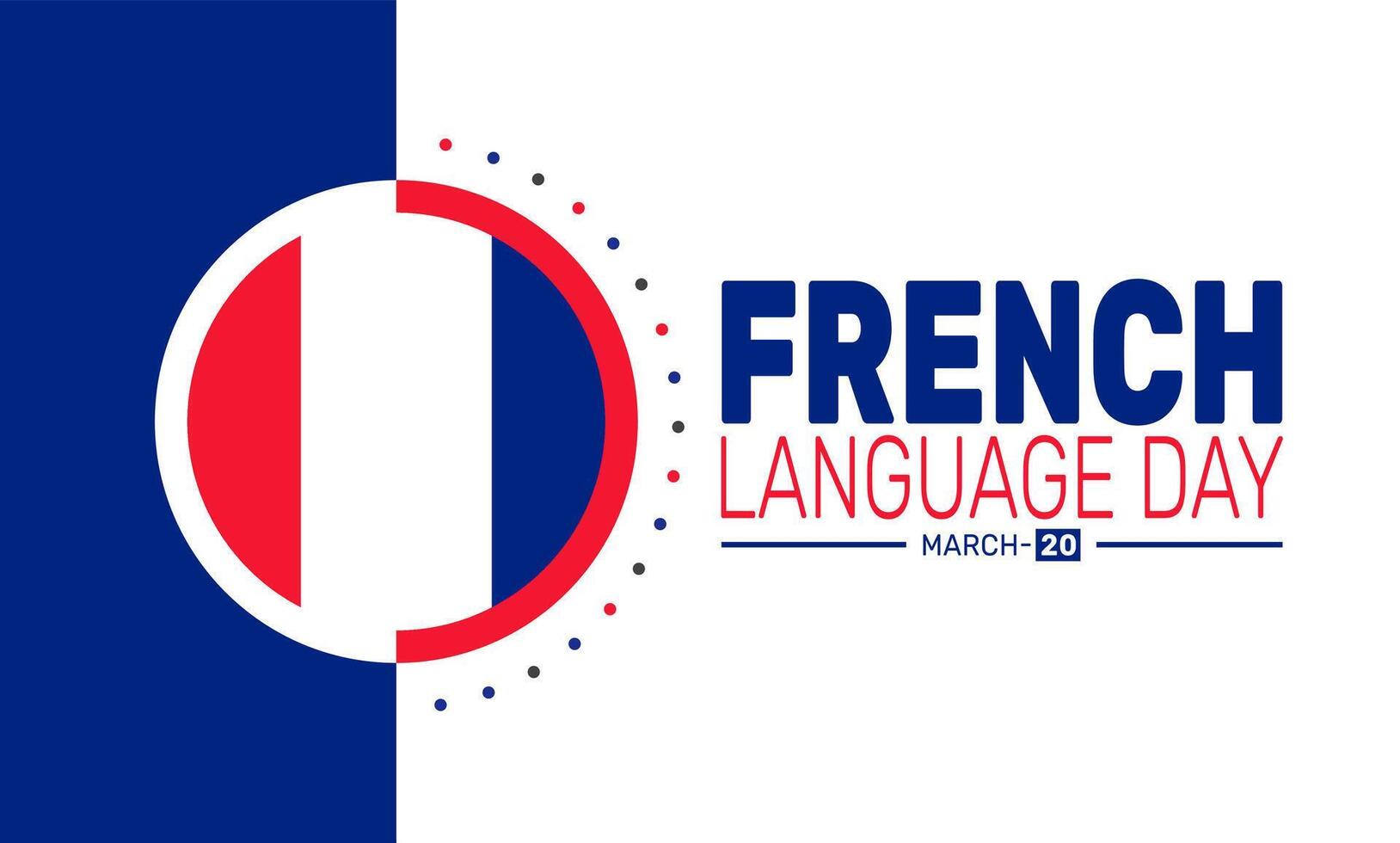 French Language Day Festival vector