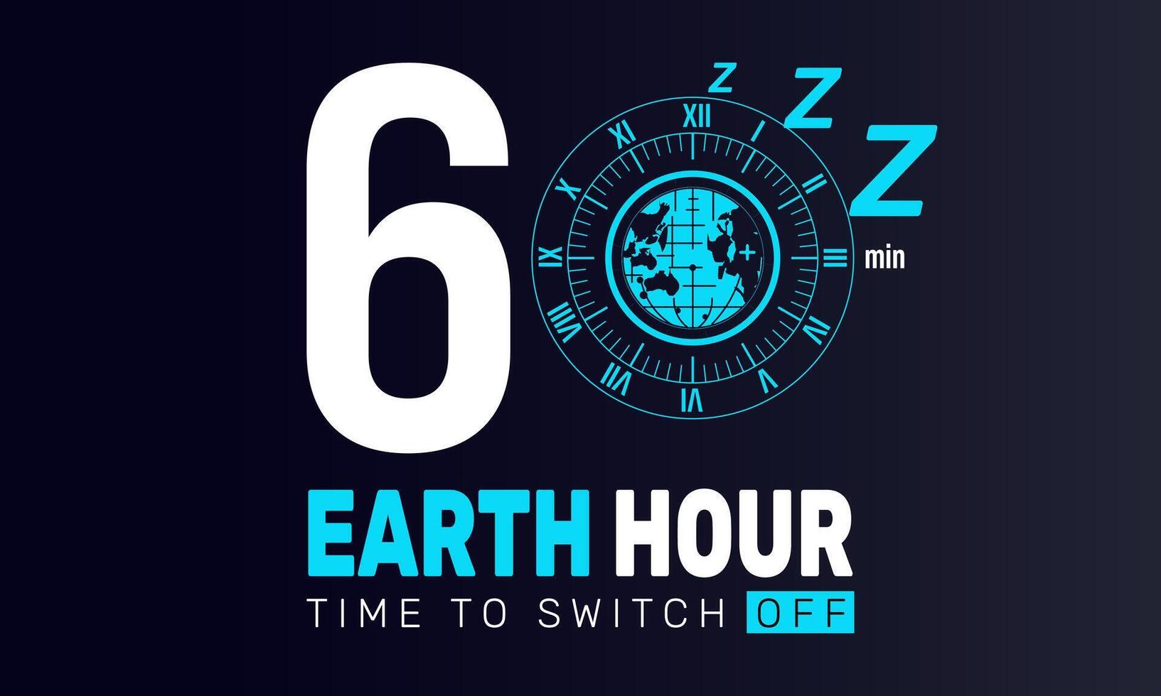 Earth Hour Awareness Campaign vector